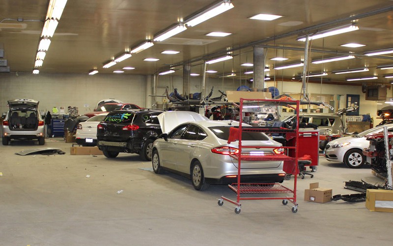 Our spacious body shop has all the latest tools and equipment to get the job done right.